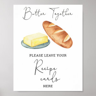 Poster Manteiga Juntos - Seu cartão de receita aqui