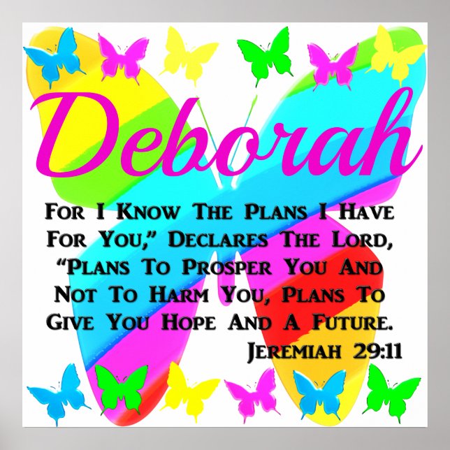 Poster MANTEIGA PERSONALIZADA bonito JEREMIAH 29:11 (Frente)
