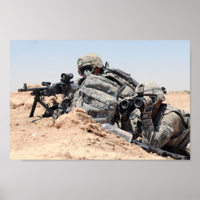 Poster Mantendo a vigilância no Iraque (Frente)