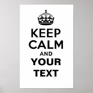 Poster Mantenha a calma com seu texto