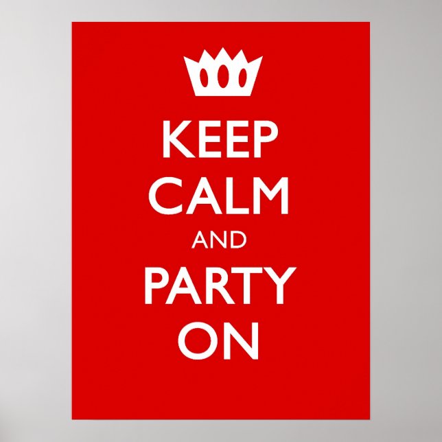 POSTER MANTENHA A CALMA E A FESTA LIGADAS (Frente)