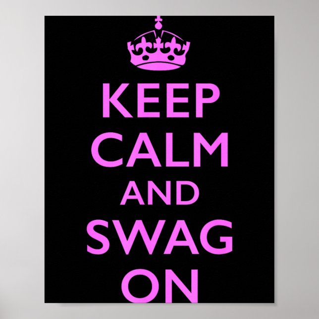 Poster Mantenha a Calma e a Ousadia (Frente)