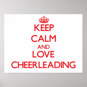 Poster Mantenha a calma e ame-a Cheerleading
