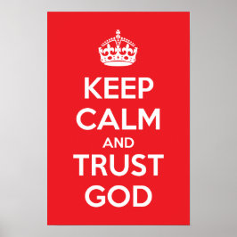Poster Mantenha a Calma e Confie em Deus