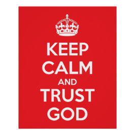 Pôster Mantenha a Calma e Confie em Deus
