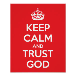 Pôster Mantenha a Calma e Confie em Deus