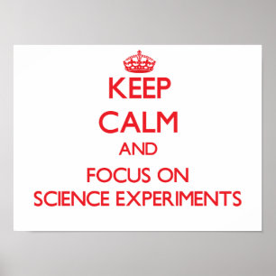 Poster Mantenha a calma e o foco em experiências da