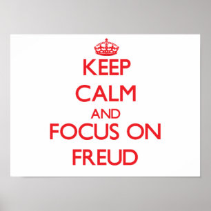 Poster Mantenha a calma e o foco em Freud