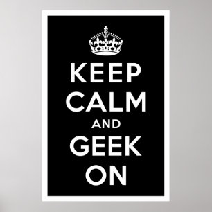 Poster Mantenha a calma e o Geek ligados