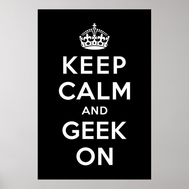 Poster Mantenha a calma e o Geek ligados (Frente)
