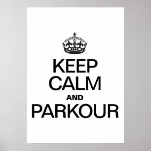 PÔSTER MANTENHA A CALMA E O PARKOUR