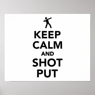 Poster Mantenha a calma e o tiro pstos