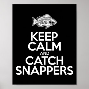 Poster Mantenha a Calma E Pegue Peixes - Pescador Pescand