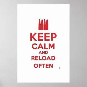 Poster Mantenha a calma e recarregue-a