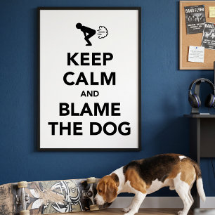 Pôster Mantenha a calma e responsabilize o cão