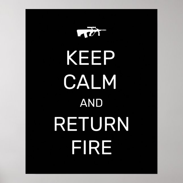 Poster Mantenha a Calma e Retorne o Fogo (Frente)