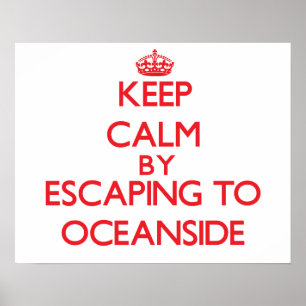 Poster Mantenha a calma escapando ao perto do oceano
