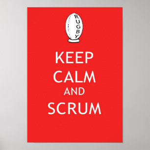 Pôster Mantenha a calma & o scrum