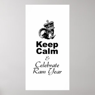 Poster Mantenha a calma para comemorar o ano da ram