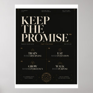 Poster Mantenha a Promessa™ Disciplina Premium & Pessoa