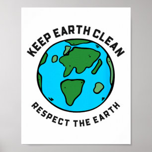 Poster Mantenha a Terra limpa Respeite o Hippie do Amor d