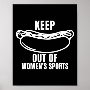 Poster Mantenha cachorros-quentes Fora Dos Esportes Femin