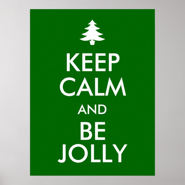 Pôster MANTENHA CALM e BE JOLLY (Frente)