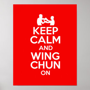 Pôster Mantenha Calm e Wing Chun ligados!!!