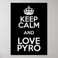 MANTENHA CALMA E AMOR PYRO