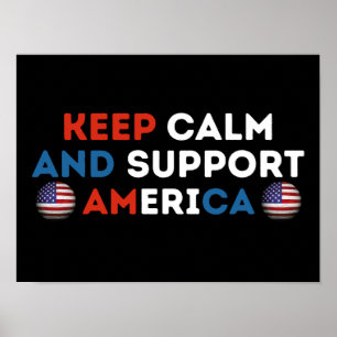 Poster Mantenha Calma E Apoie O Futebol Americano