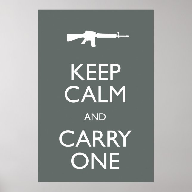 Pôster Mantenha calma e Carregar um (Frente)