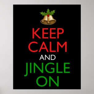 Poster Mantenha Calma E Jingle No Feriado De Natal Engra