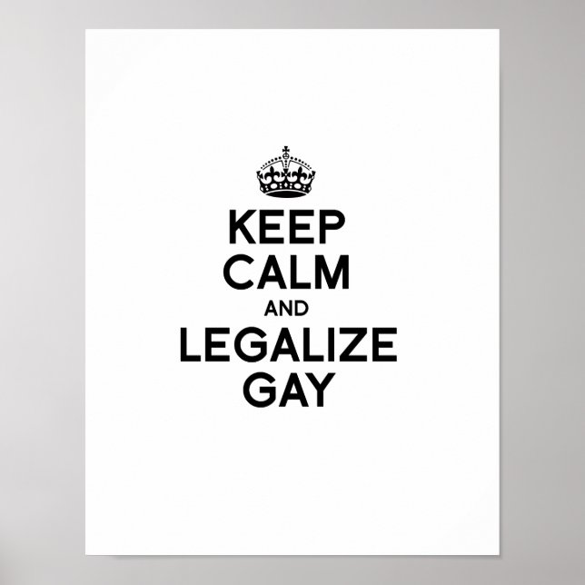 POSTER MANTENHA CALMA E LEGALIZE A GAY (Frente)