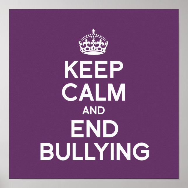 POSTER MANTENHA CALMA E TERMINE O BULLYING (Frente)