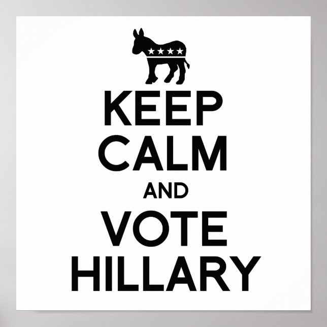 Poster MANTENHA CALMA E VOTE HILLARY.png (Frente)