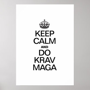 PÔSTER MANTENHA CALMO E FAÇA KRAV MAGA