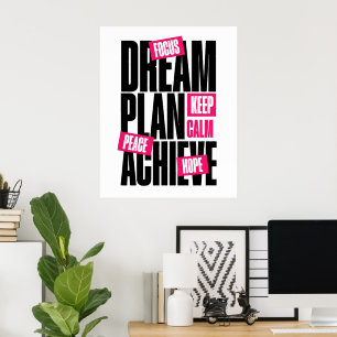Poster Mantenha Calmo Foco Esperança Paz Motivacional