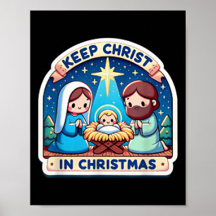 Poster Mantenha Cristo No Presépio De Natal Cena Manger J