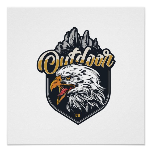 Pôster Mantenha fortes citações motivacionais ao ar livre (Frente)