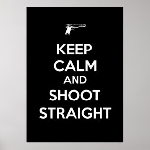 Poster Mantenha hetero calmo e do tiro