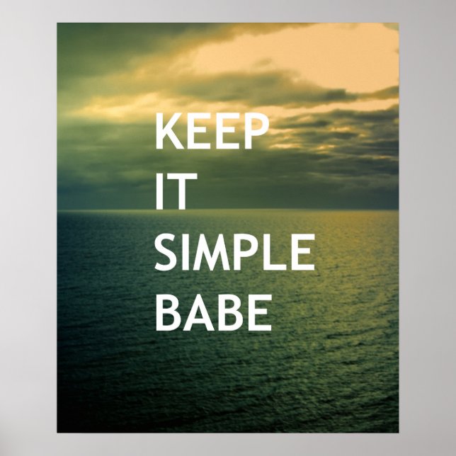 Poster Mantenha isso simples, querida (Frente)