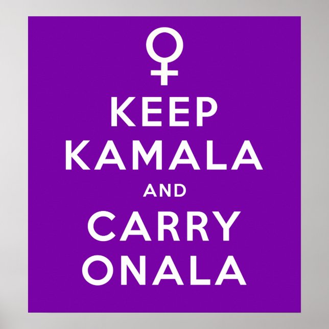Poster Mantenha Kamala e o Carregar Onala Purple em segun (Frente)