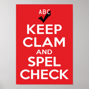 Poster Mantenha moluscos e verificação de Spel
