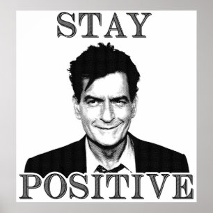 Poster Mantenha o Charlie Sheen positivo