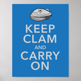 Poster Mantenha o Clam e o Carregar ligados