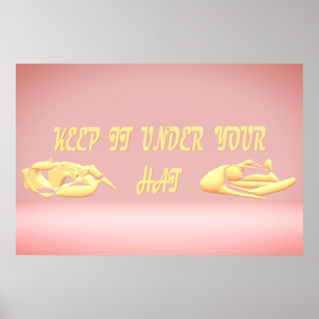 Poster mantenha-o debaixo do seu design (Frente)