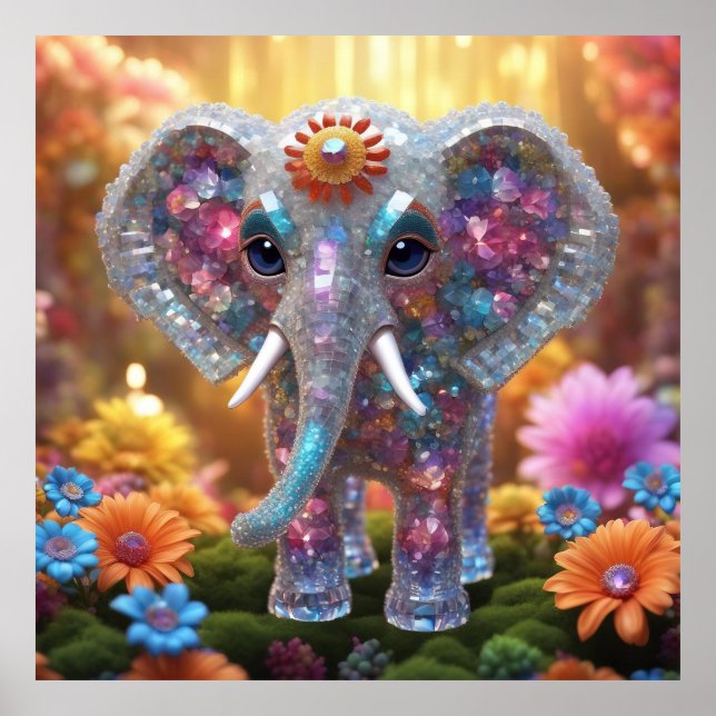 Poster Mantenha o design de elefante ou design (Frente)