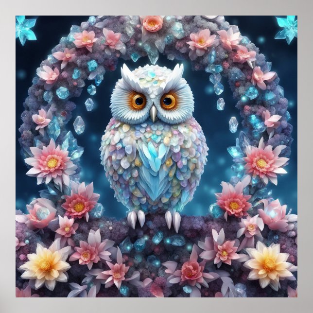 Poster Mantenha o Design ou design do Crystal Owl (Frente)