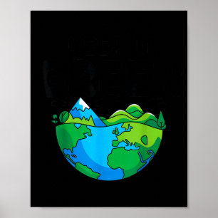 Poster Mantenha o dia da terra verde planeta consciência