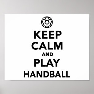 Pôster Mantenha o handball da calma e do jogo
